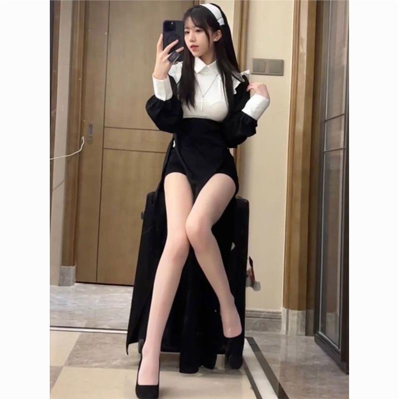 万圣节修女cosplay服装修女性感变装紧身服同款修女cosplay服纯欲