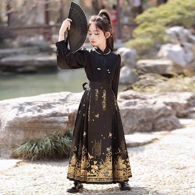 马面裙女童套装2025秋冬