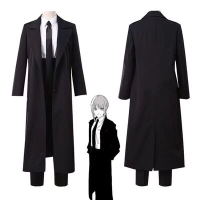 万圣节万圣节电锯人玛奇玛cos服链锯人长款风衣恶魔猎人帕瓦cos黑