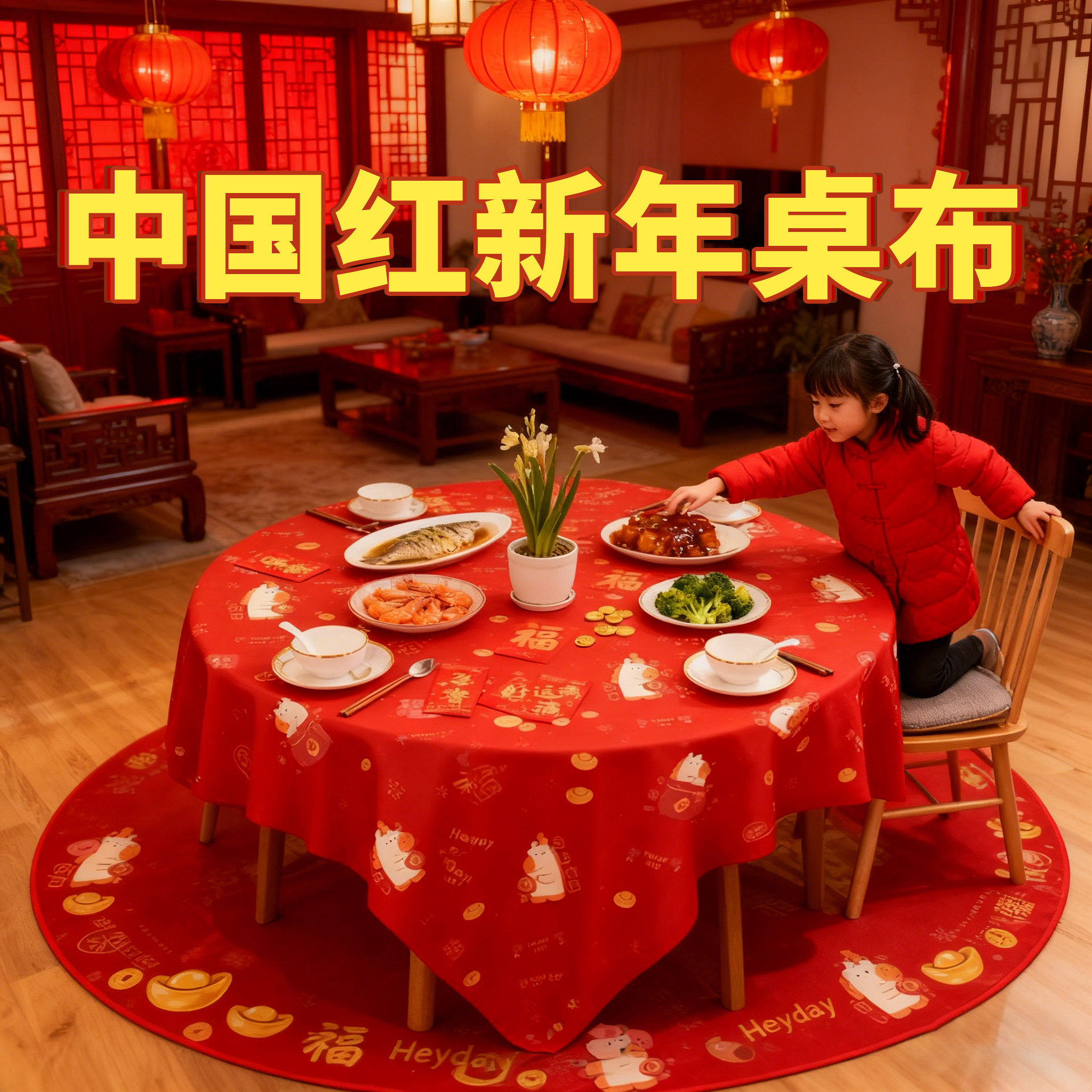 食品级一次用桌布中国红圆方形卡通图案防水防油家用一次性餐桌布,餐饮具,一次性桌布,淘宝优惠券,粉丝福利购,淘宝优惠卷