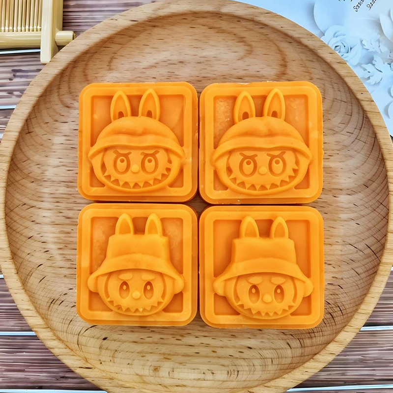拉布布模具labubu月饼蛋糕翻糖硅
