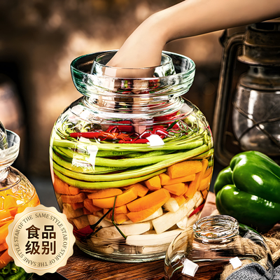 腌菜坛子家用加厚玻璃酸菜坛子