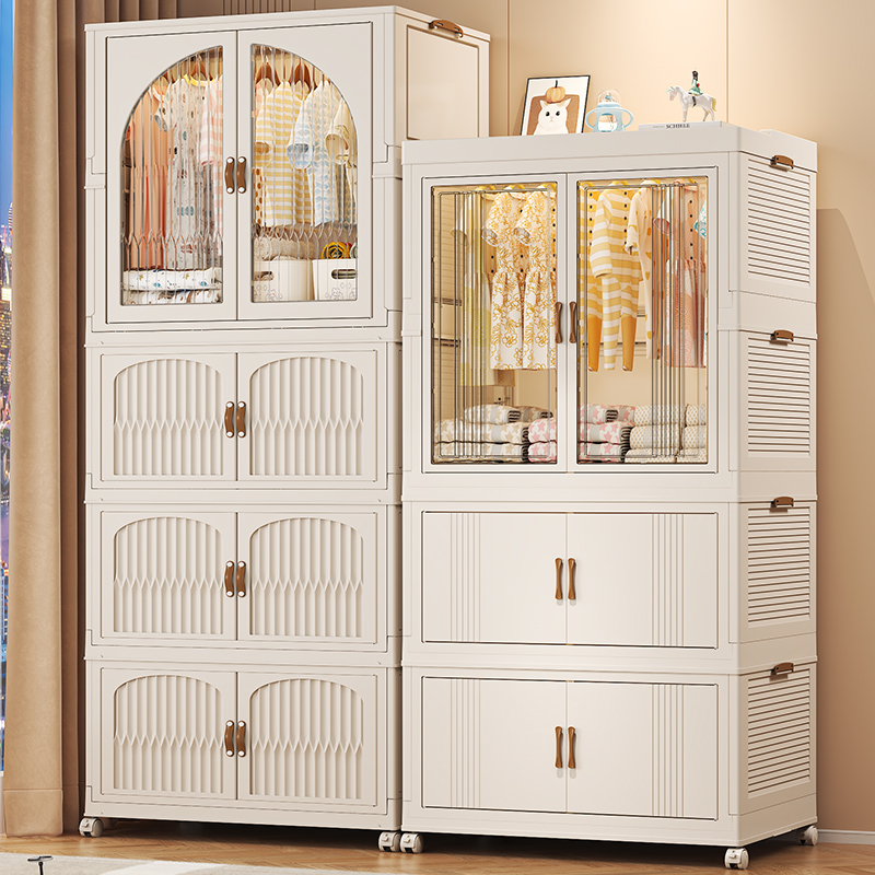 宝宝衣柜儿童简易收纳柜储物柜0甲醛衣服整理塑料小Y衣橱婴儿衣柜