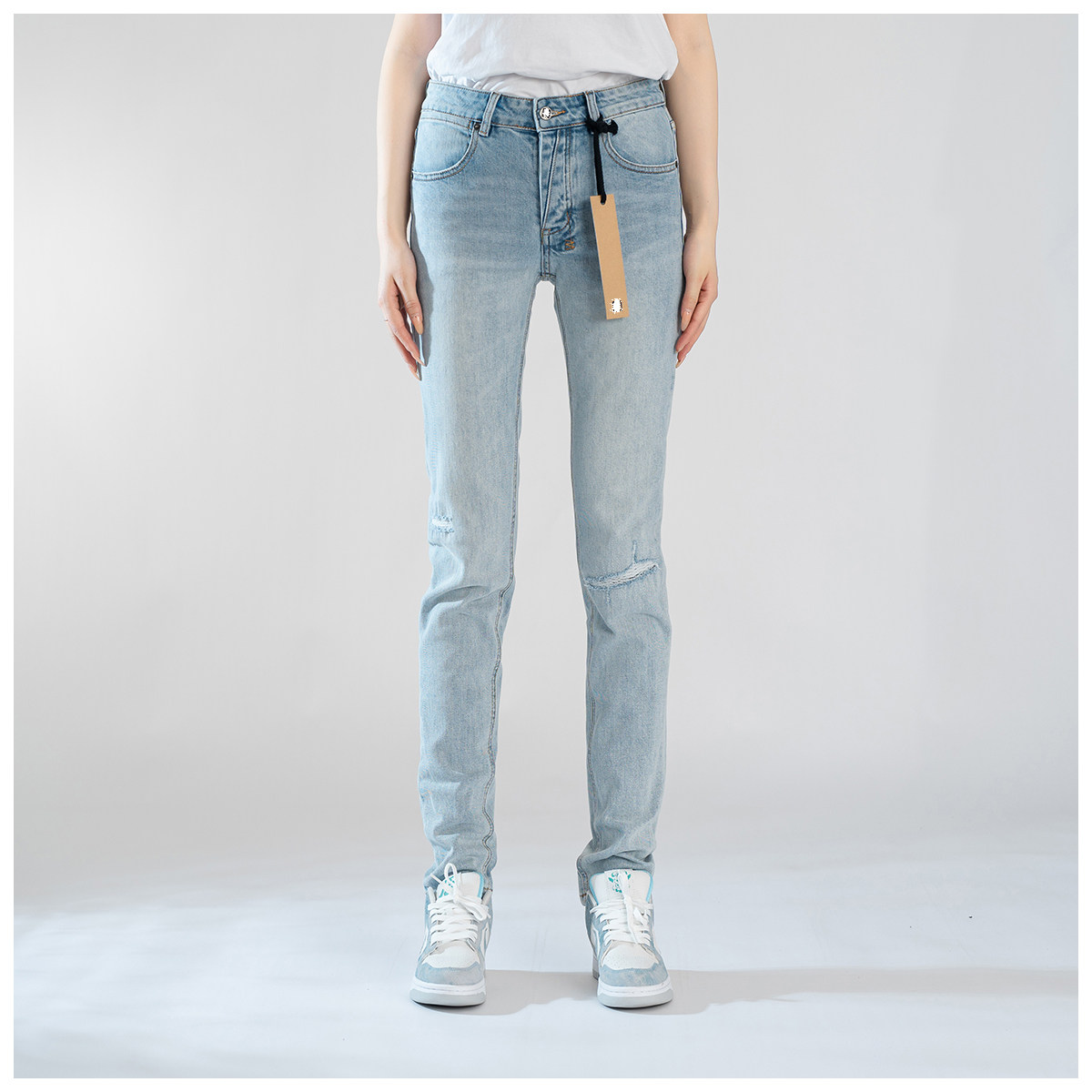 KUS jeans牛仔裤男修身牛仔裤