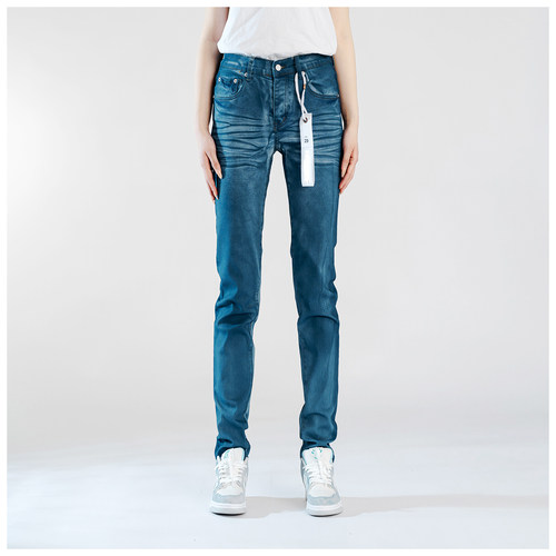 PUR jeans牛仔裤男修身显瘦欧美式高街乞丐破洞补丁做旧小脚裤