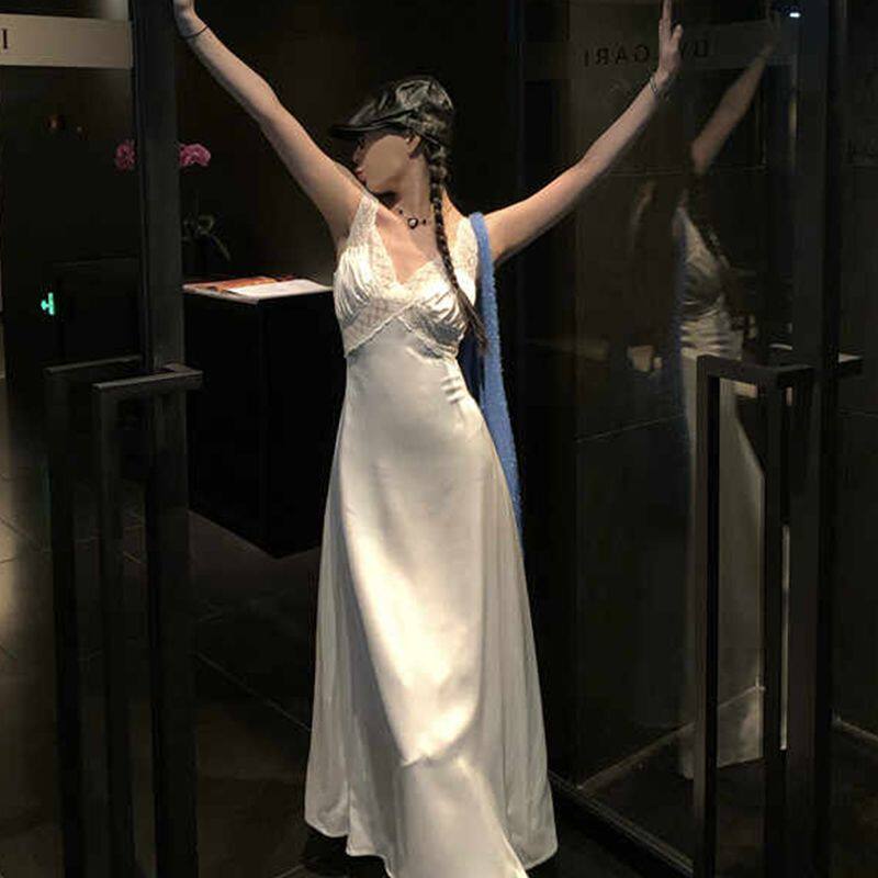 连衣裙蕾丝吊带裙女无袖