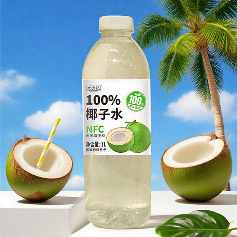成央记椰子水饮料1升大瓶家庭装饮料果汁饮品推荐
