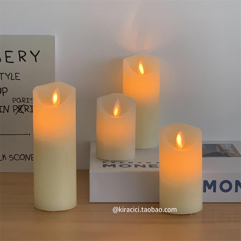 仿真led摇摆电子蜡烛灯ins拍照装饰道具氛围灯摆件卧室床头小夜灯