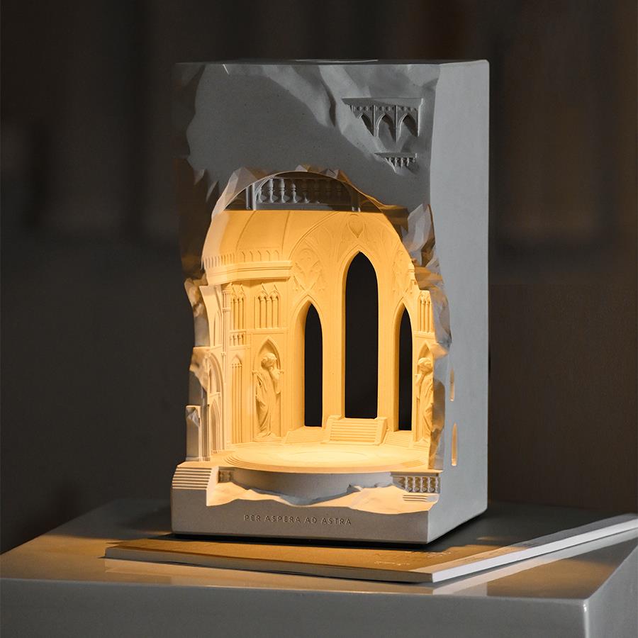 壁光里融蜡灯乌托邦礼物水泥建筑台灯设计师氛围香薰夜灯结婚生日