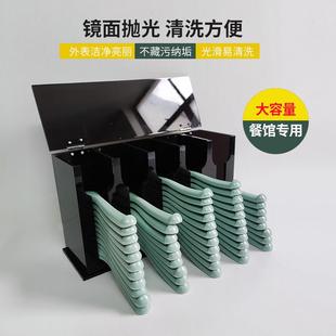 压克力勺子收纳盒饭店汤匙置物架防尘饭厅筷子厨房汤勺沥水架带盖