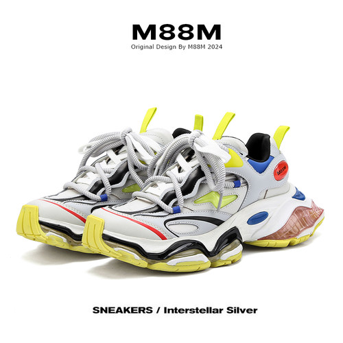 华晨宇同款M88M国潮厚底拼色老爹鞋拼色增高时尚休闲潮鞋男女款