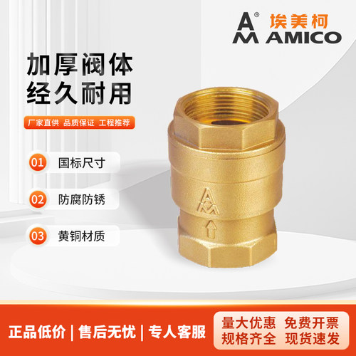 埃美柯412黄铜升降式止回阀