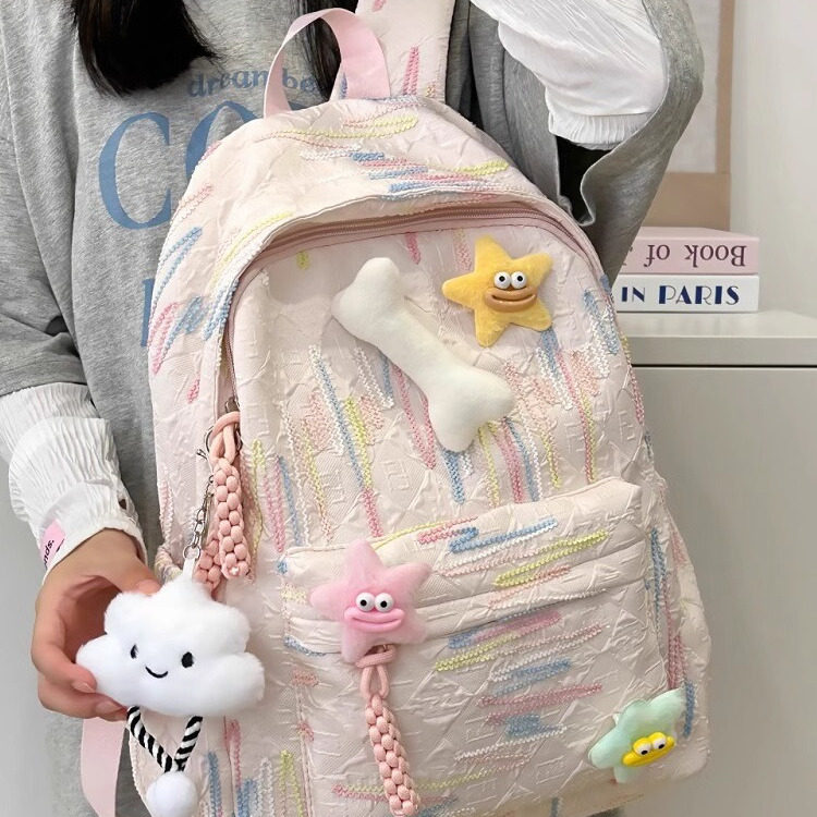 ins小众不撞款书包书包女初中高颜值百搭日系ins小众设计感双肩包