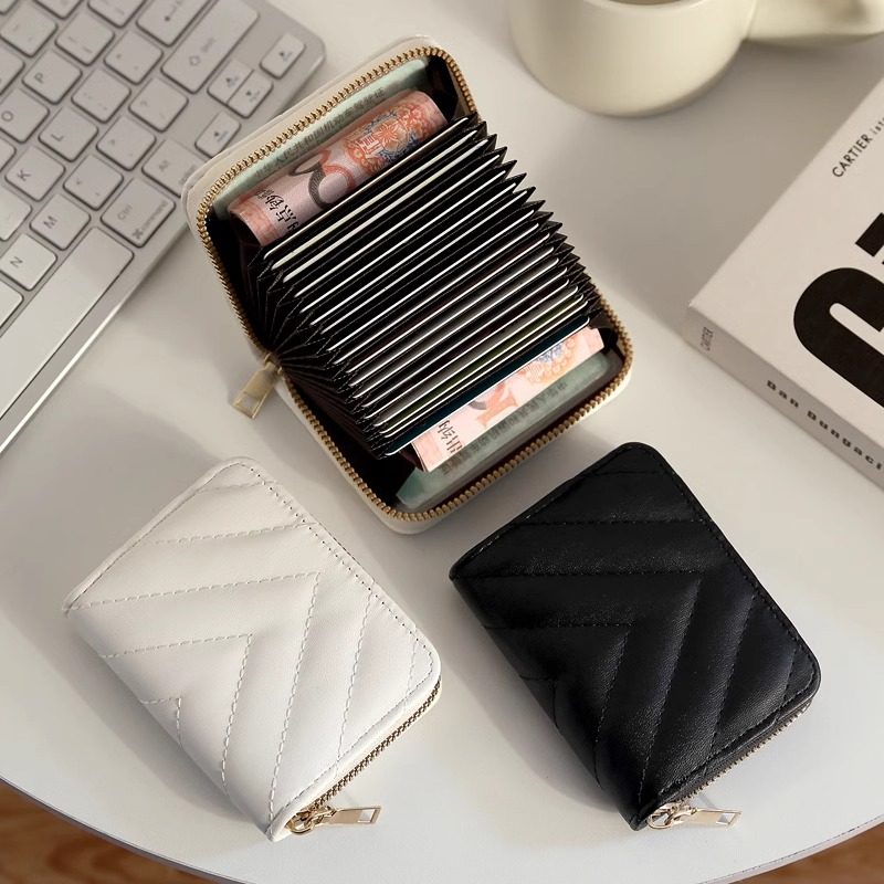 女式2025爆款卡包小羊皮风琴卡包女士多卡位防盗刷防消磁银行卡