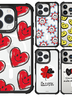 韩国MOLAN CANO新款网红苹果手机壳磁吸创意微笑爱心防摔适用iphone16promax透明17保护套15幸运草太阳笑脸14