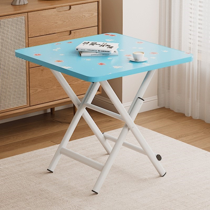 新款用户家庭圆桌折叠桌便携式便携家用出租屋餐桌简易小桌子出租