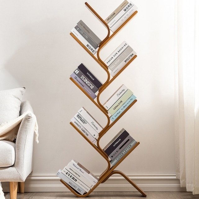 简易书架收纳置物架树形客厅书柜办公室书架书房落地学生多层桌上,住宅家具,红木书柜/书架,淘宝优惠券,粉丝福利购,淘宝优惠卷