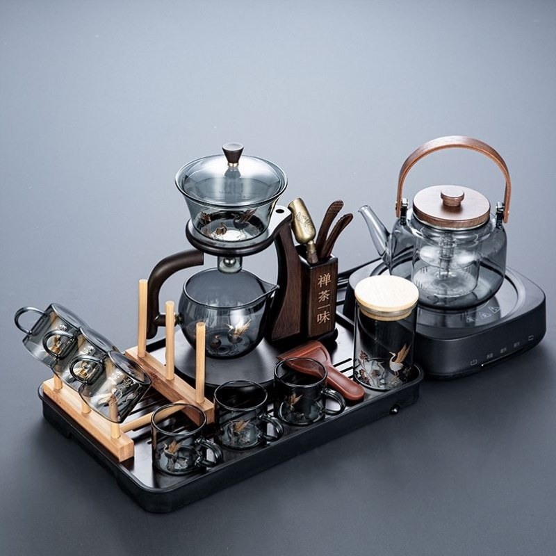 家用功夫茶神器高档茶壶套装泡茶茶杯茶具懒人玻璃泡茶轻奢器自动,餐饮具,整套茶具,淘宝优惠券,粉丝福利购,淘宝优惠卷