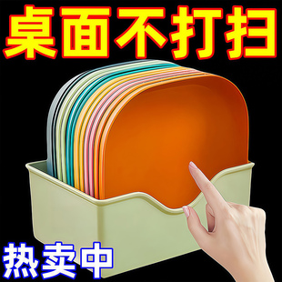 加厚餐桌垃圾盘碟吐骨碟家用骨碟骨头碟创意塑料菜碟小盘子带底座