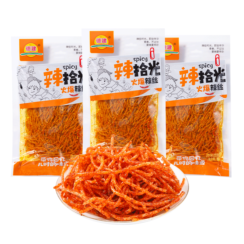德建辣拾光火爆辣丝116g零食
