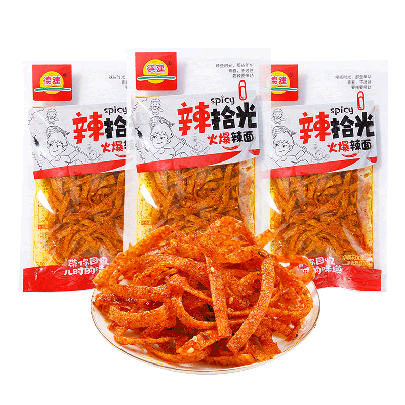 德建辣拾光火爆辣面116g零食