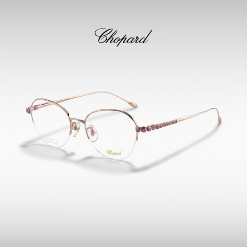 CHOPARD/萧邦椭圆半框莫桑石镜架
