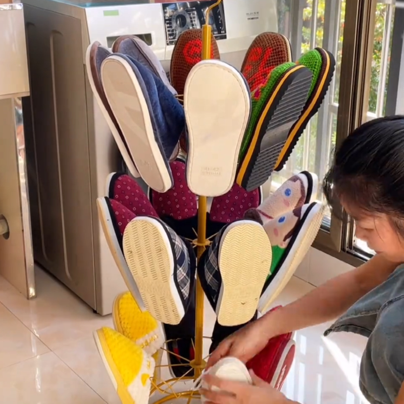 阳台晾鞋架室外多功能落地凉鞋架子晾晒鞋架晒鞋子神器挂鞋架铁艺