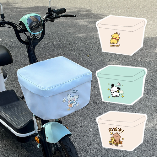 可爱电瓶车筐防尘罩车篮防雨罩