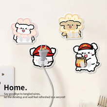 创意小狗插头挂钩厨房电源插头收纳固定器免打孔电器电线理线器