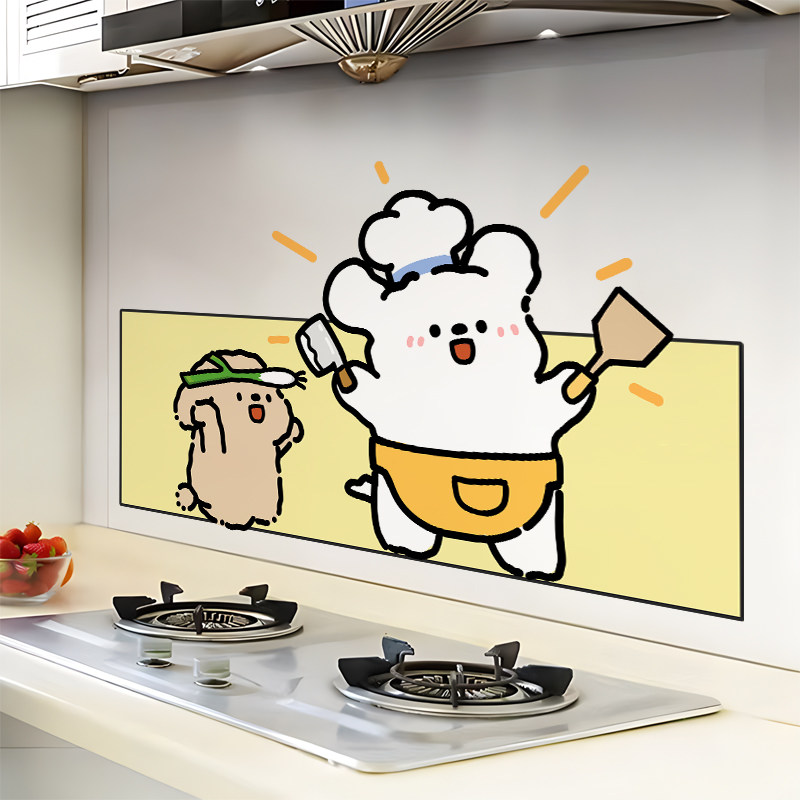 厨房透明防油贴纸静电无胶煤气灶台自粘墙纸防火耐高温免胶加厚,家居饰品,软装墙贴,淘宝优惠券,粉丝福利购,淘宝优惠卷