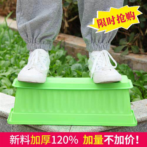 阳台花盆塑料花草菜盆大号长方形种菜盆阳台种菜盆种花种植箱托盘