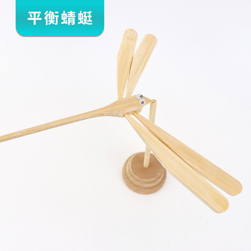 平衡竹蜻蜓鸟diy手工小制作