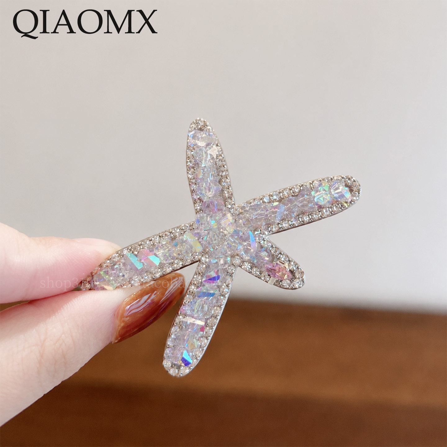 轻奢满钻水晶星星发夹女侧边碎发整理刘海夹高级感百搭鸭嘴夹发饰