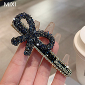 轻奢水钻精致蝴蝶结发夹高级感网红气质百搭侧边夹一字夹发饰头饰