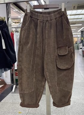 300斤大码男装灯芯绒休闲裤秋冬