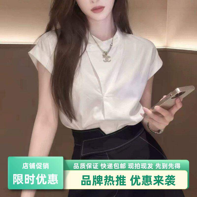 白色短袖衬衫女款2026新款夏季