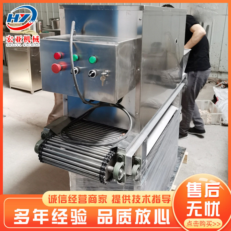 蒜头去皮机设备 无损伤大蒜加工线 全自动链条式大蒜去皮机价格