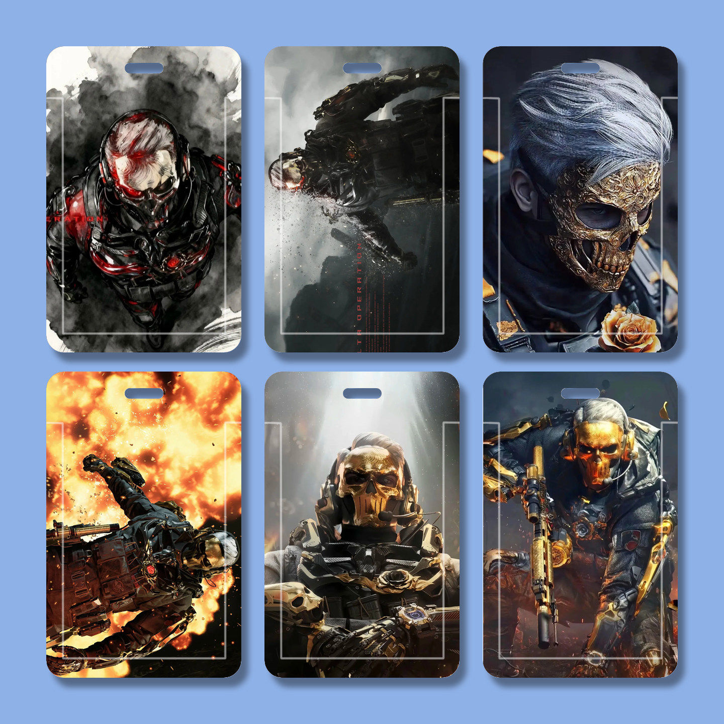 三角洲行动红狼周边卡多功能游戏胸牌双面透明精美滑盖硬饭卡套