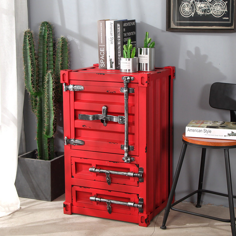 工业风集装箱柜子斗柜储物柜复古抽屉柜多功能收纳柜边柜跨境货源,电子元器件市场,电线扎带/束线带,淘宝优惠券,粉丝福利购,淘宝优惠卷