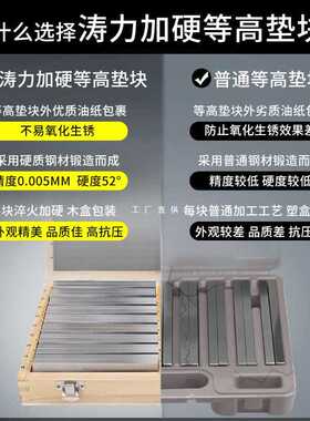 5IJO平行垫块加硬虎钳平行垫铁平行块铣床口台钳垫铁18件等高