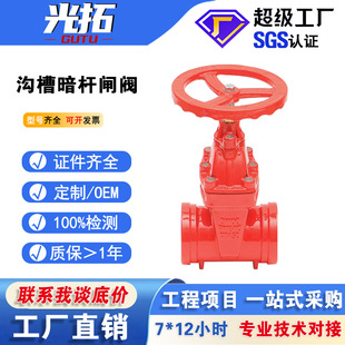 铸铁闸阀批发 沟槽暗杆闸阀 Z85X卡箍闸阀