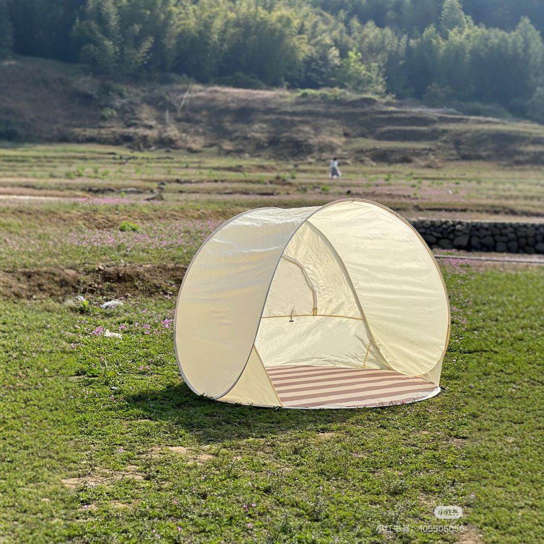 ins.儿童帐篷室内公园露营折叠大空间便携式遮阳户外沙滩