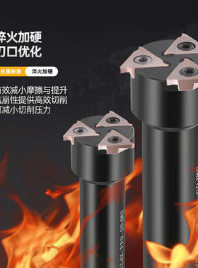 加工中心浅沟槽铣刀SMP05内孔卡簧槽铣刀内环形T型槽铣刀杆铣刀盘