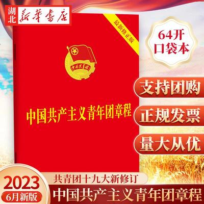 2023新版 中国共产主义青年团章程 64开 红皮烫金 共青团十九大修正版 中国法制出版社 9787521633870 新华正版