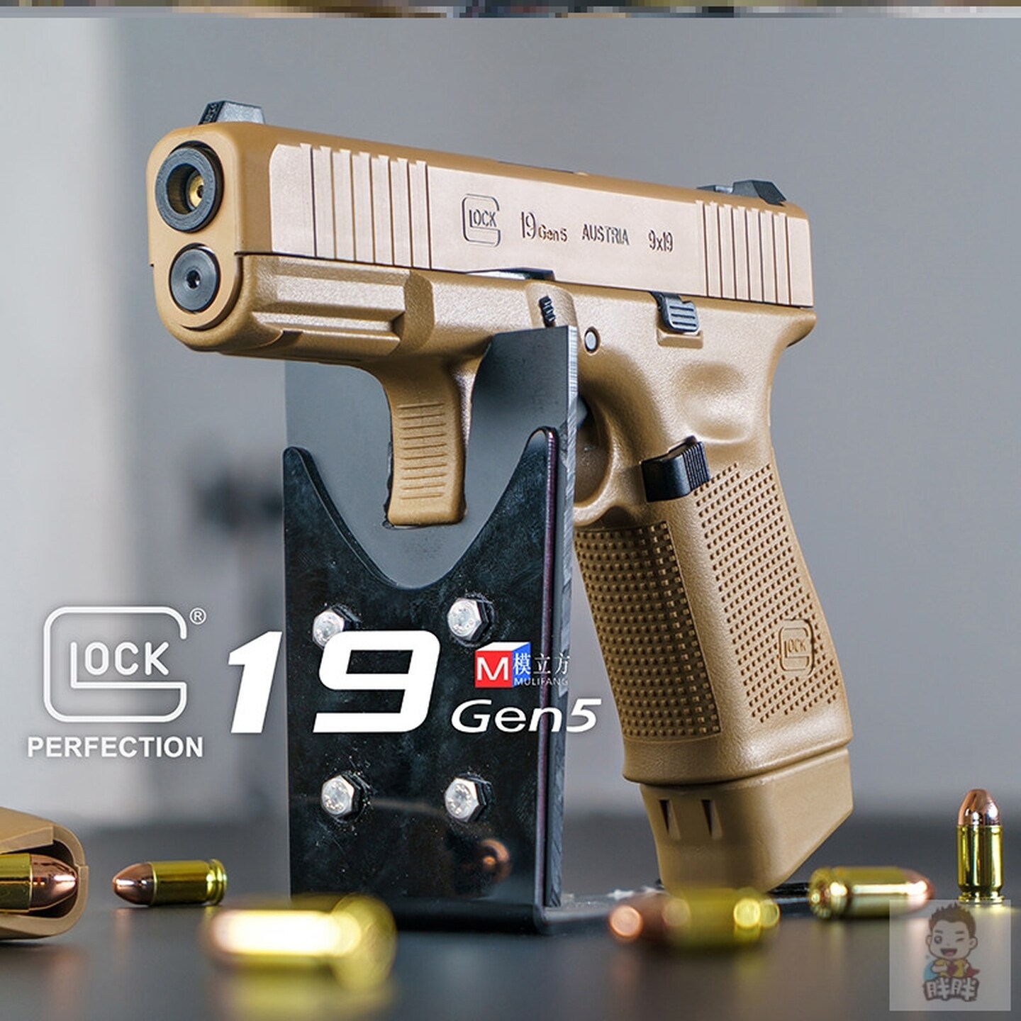 模立方G19Gen5反吹激光抛壳魔立方g17男孩玩具枪软弹模型格洛克图片