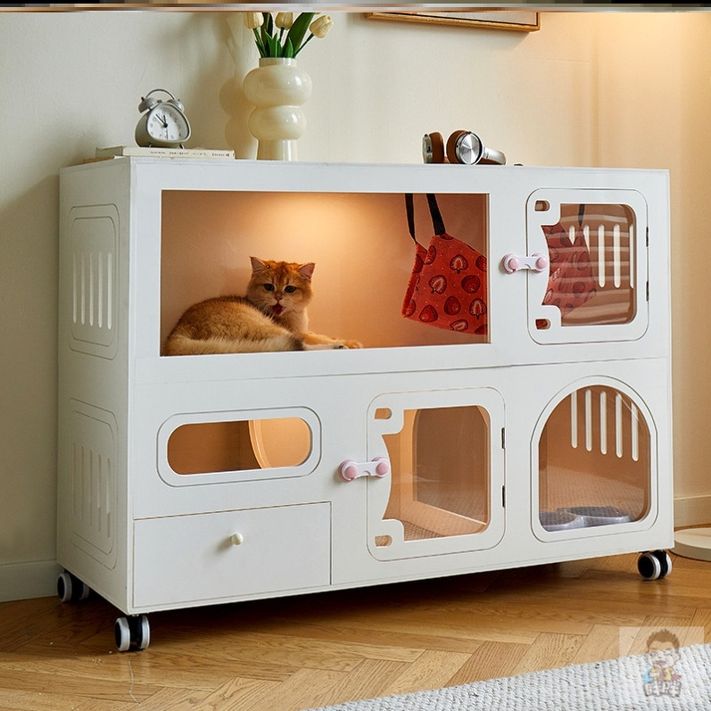 猫别墅带厕所一体家用室内四季通用猫窝上下两层猫柜大空间猫笼子,宠物/宠物食品及用品,猫笼子/猫别墅,淘宝优惠券,粉丝福利购,淘宝优惠卷