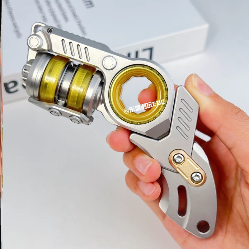 乐派震旦配件不锈钢尾托复合型指尖陀螺叮叮音叉棘轮edc黑科技潮