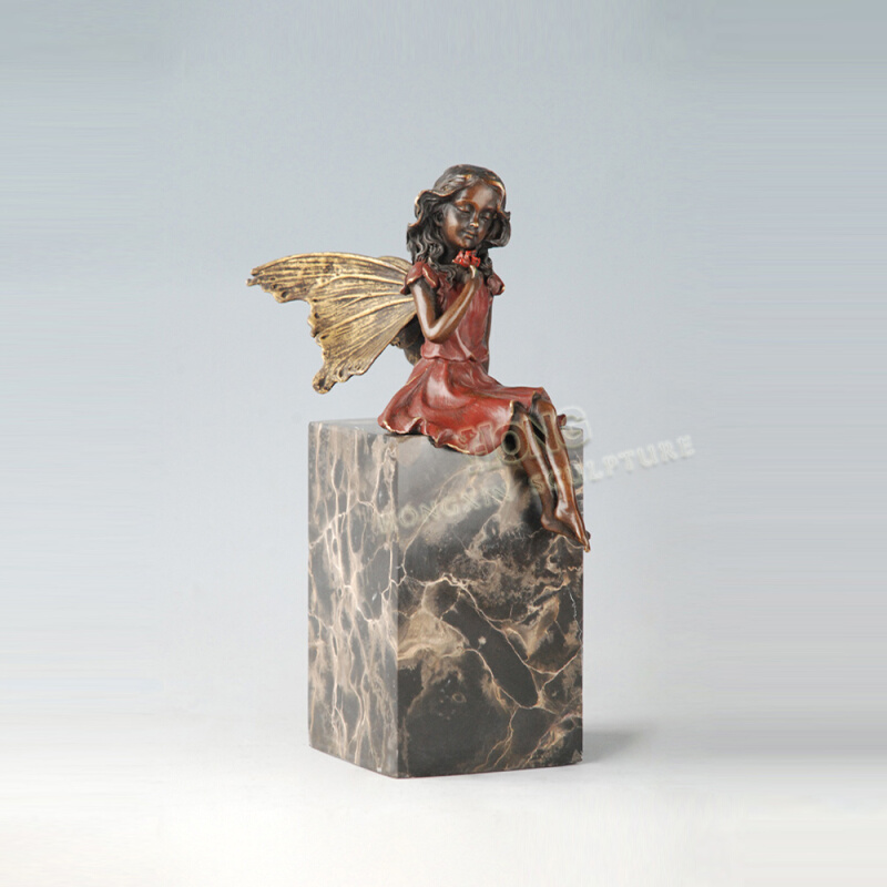 铜雕塑小精灵EP715欧式人物工艺饰品办公室客厅书房家居桌面摆件
