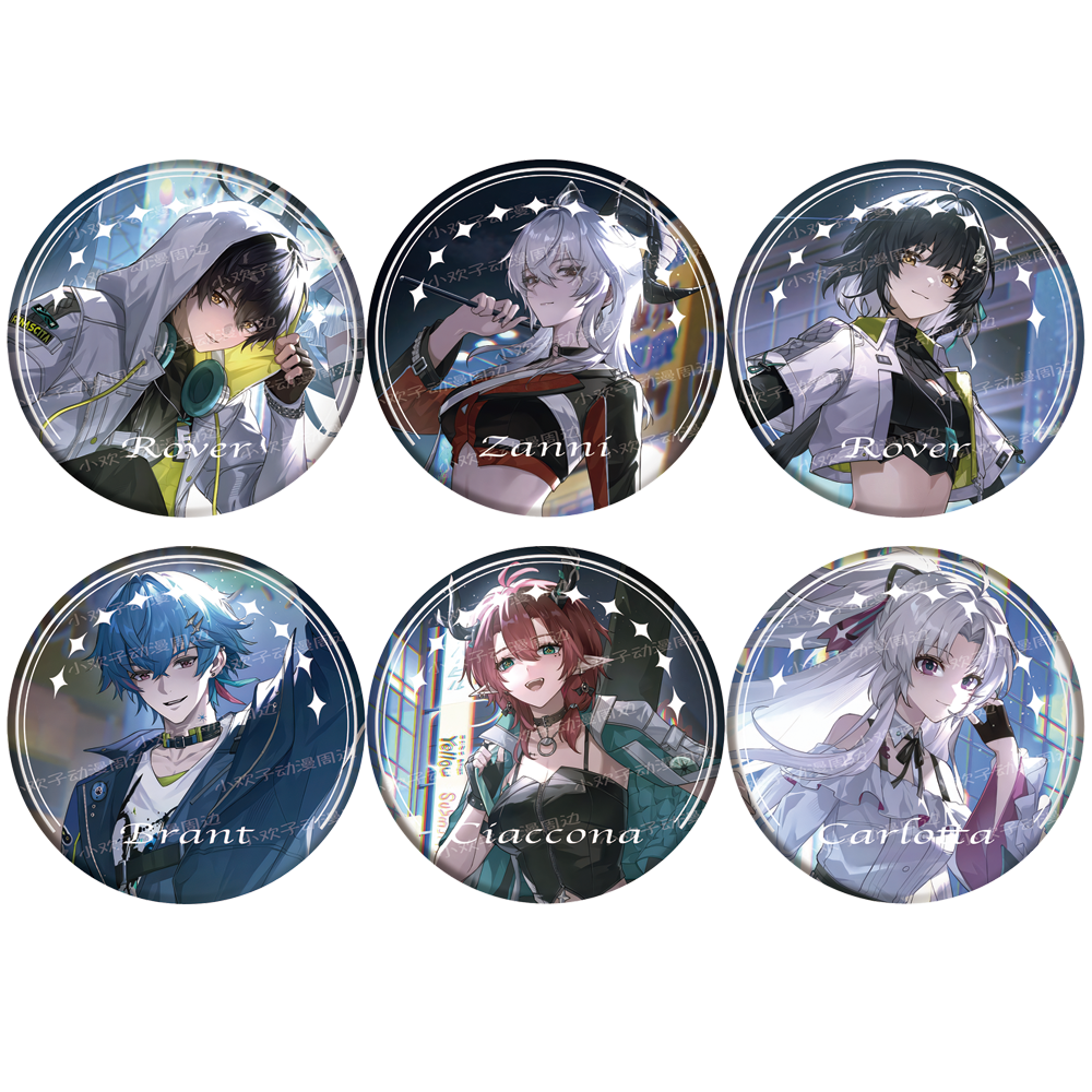 鸣潮一周年庆典自制双闪吧唧徽章流浪者赞尼柯莱塔夏空布莱特礼品