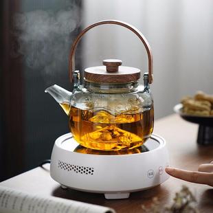 玻璃耐高温家用电陶炉泡茶蒸烧水壶茶炉 围炉煮茶壶煮茶器茶具套装